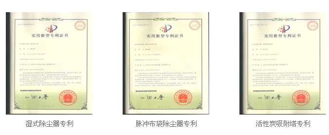 天明公司获得各项环保领域重要科研产品专利