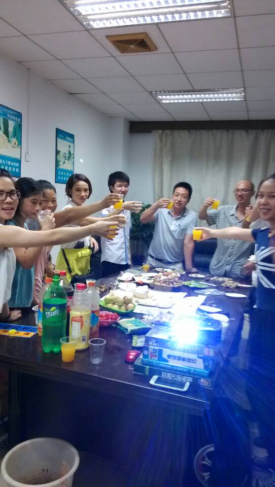 天明环保8月生日会家人们一起过生日
